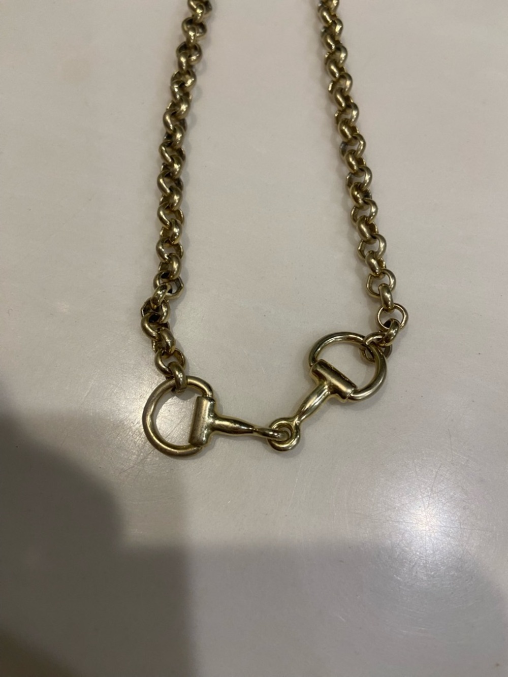 Gold Filled  Horsebit Link Necklace - Women Jewelry